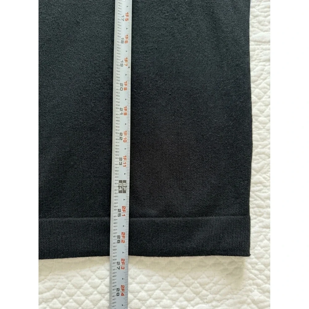 Nordstrom Tech-Smart Mens Black Cotton Merino Wool Blend Crewneck Sweater S Slim